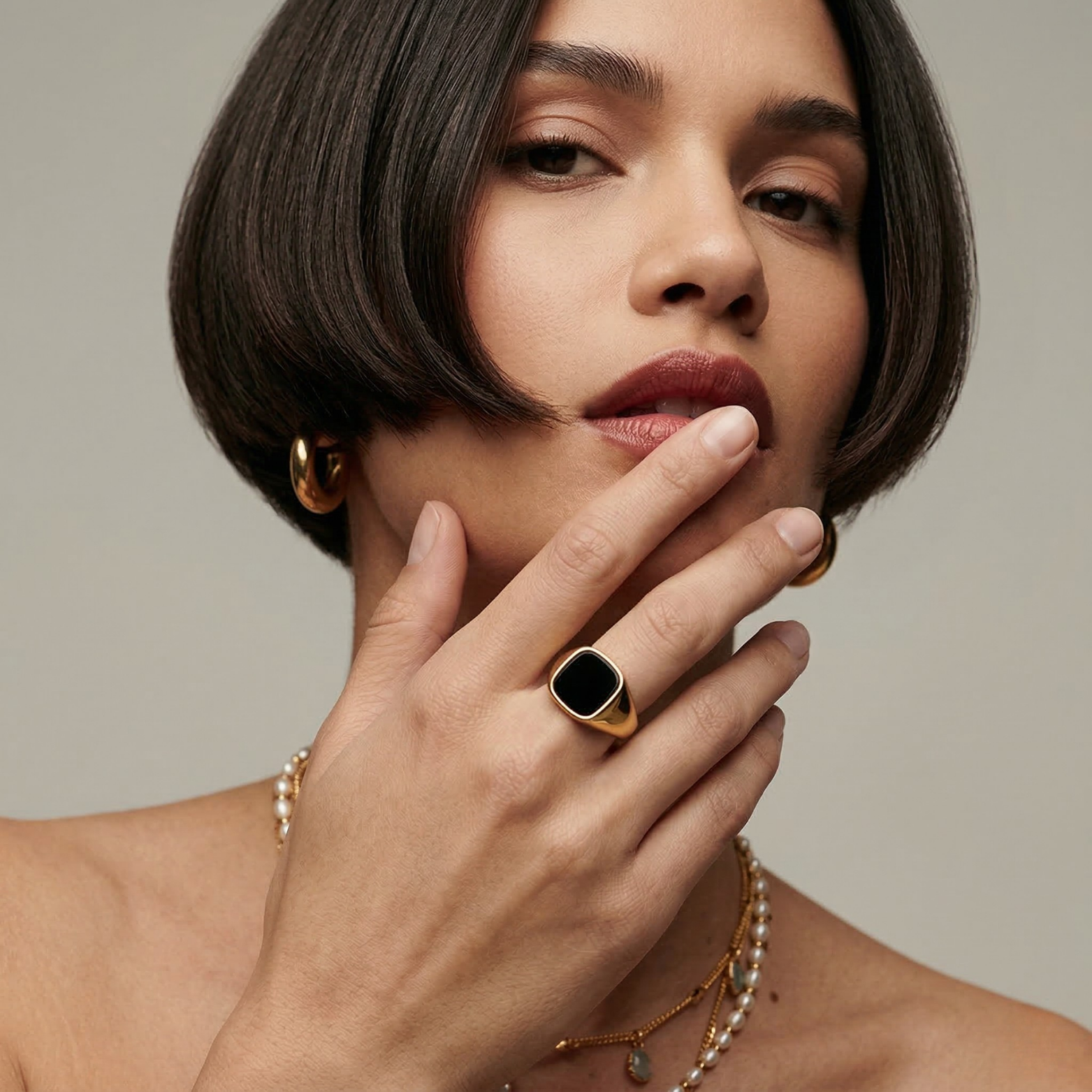 Obsidian Signet Ring