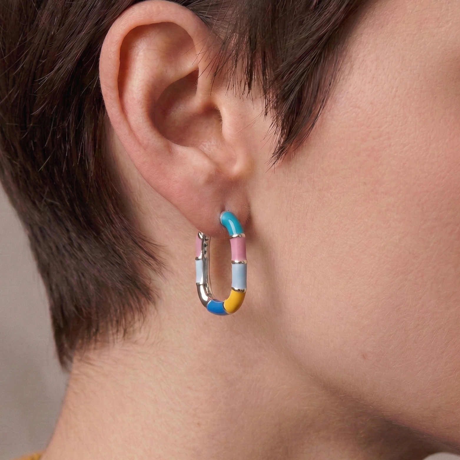 Pixel Hoop Earrings